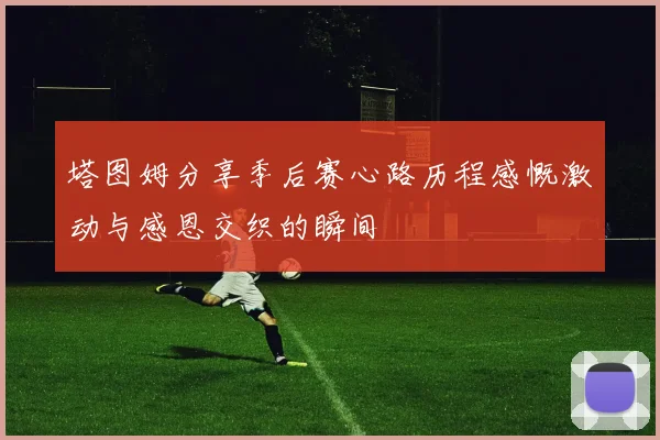 塔图姆分享季后赛心路历程感慨激动与感恩交织的瞬间